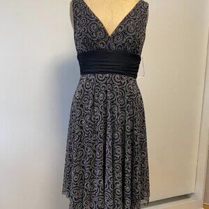 Brand New! Flowy Black and White Dress by London Times